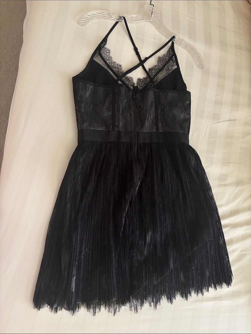 All Saints Black Lace & Tulle Slip Dress - Picture 4 of 4